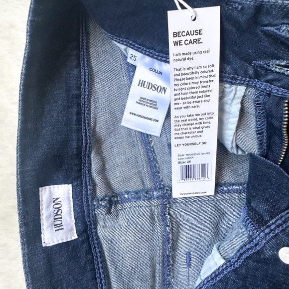 HUDSON Collin Midrise Bootcut Ankle Cropped Alexa Dark Wash Stretch Jeans - Picture 13 of 15